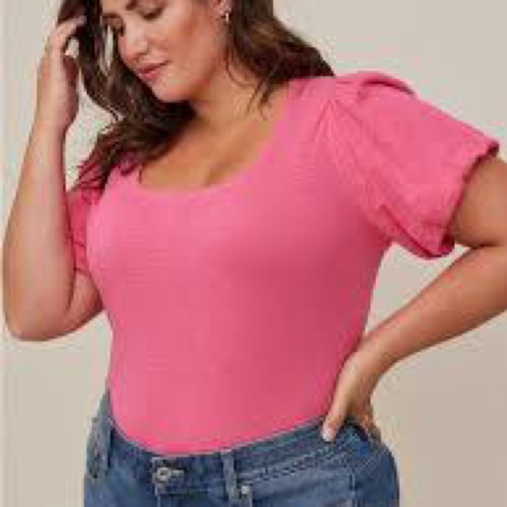 Torrid Heritage Slub Puff Sleeve Tee Size 3